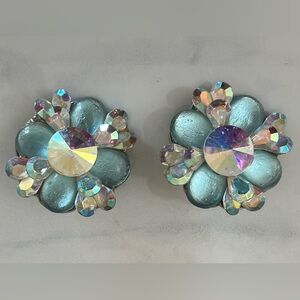 Michele Sugar 1980s Huge amazing clip earrings
